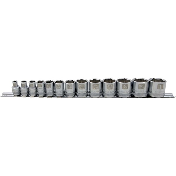 Tools 3/8" Drive 13 Piece 6 Point, Standard SAE Socket Set, 1/4" - 1"